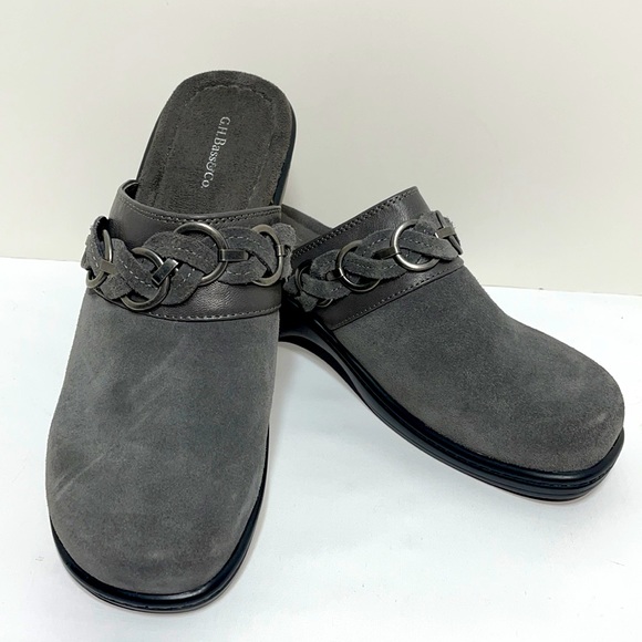 G.H. Bass & Co. Gray Suede Leather Clog Mules in Like New Condition! - Picture 1 of 11